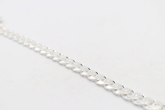 Sterling Silver Heavy Curb link Bracelet IRB57