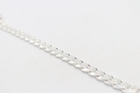 Sterling Silver Heavy Curb link Bracelet IRB03