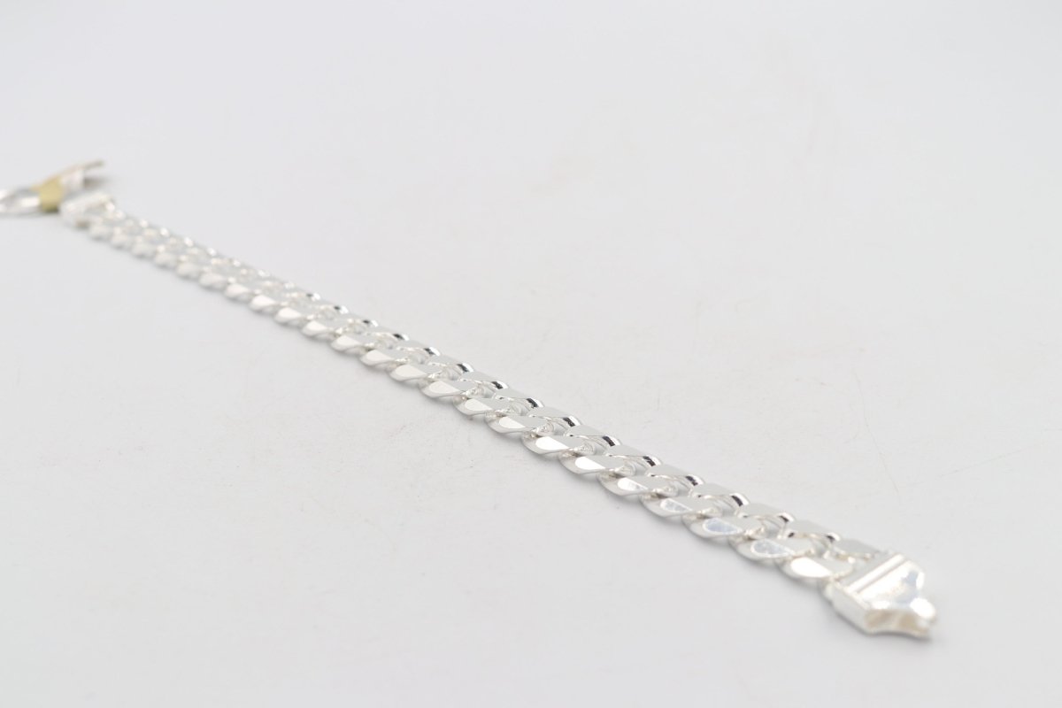 Sterling Silver Heavy Curb link Bracelet IRB57