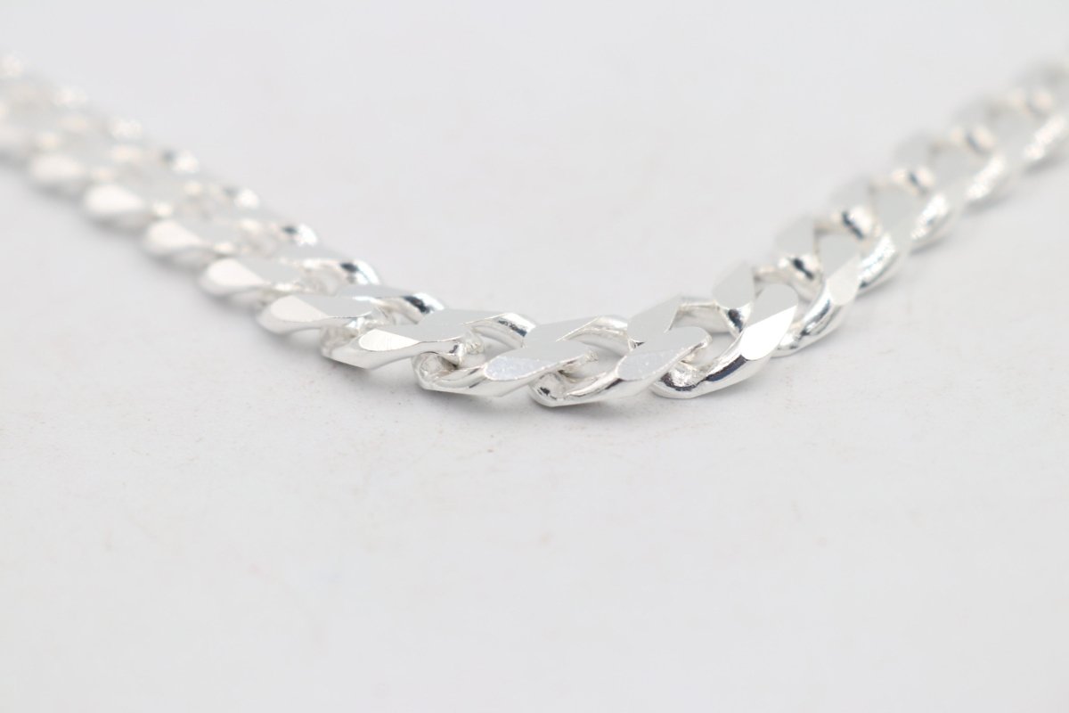 Sterling Silver Heavy Curb link Bracelet IRB57