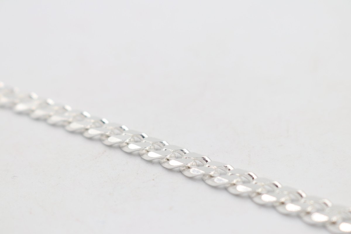 Sterling Silver Curb link Bracelet IRB58