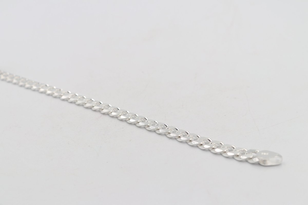 Sterling Silver Curb link Bracelet IRB58
