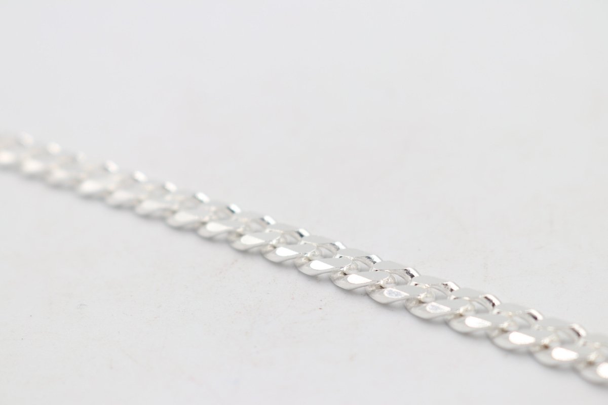 Sterling Silver Curb link Bracelet IRB58