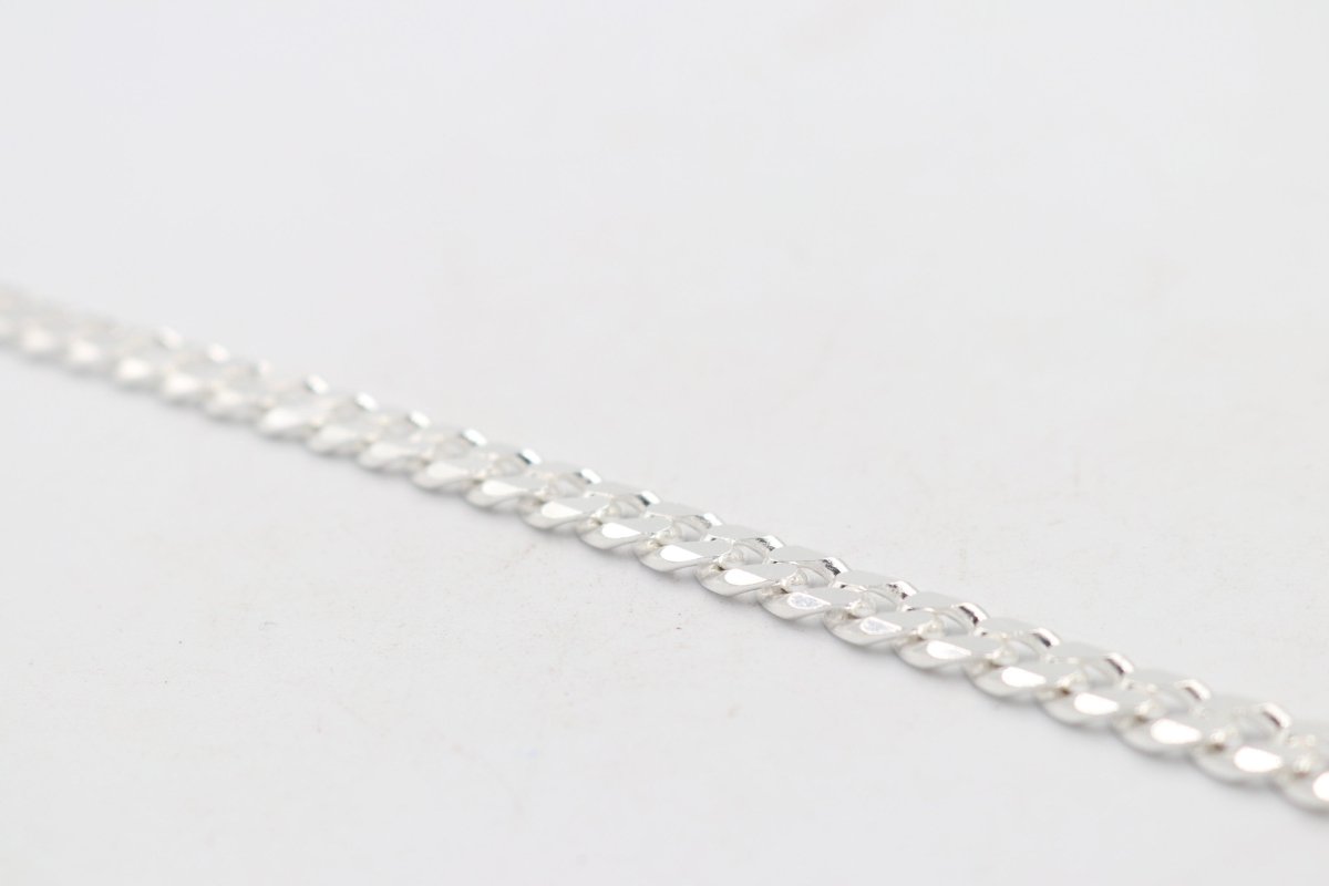Sterling Silver Curb link Bracelet IRB58