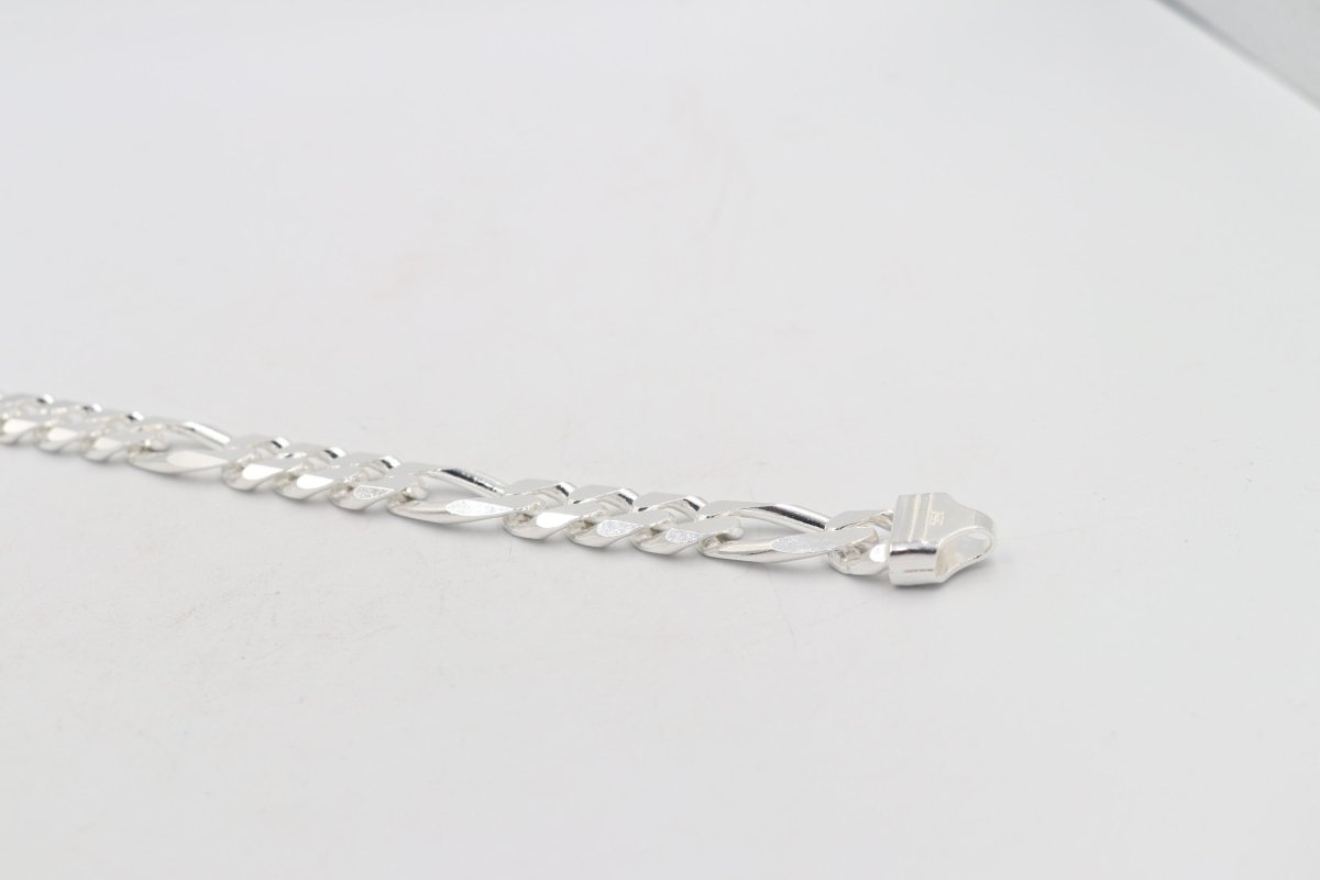 Sterling Silver 3:1 Figaro Bracelet IRB07