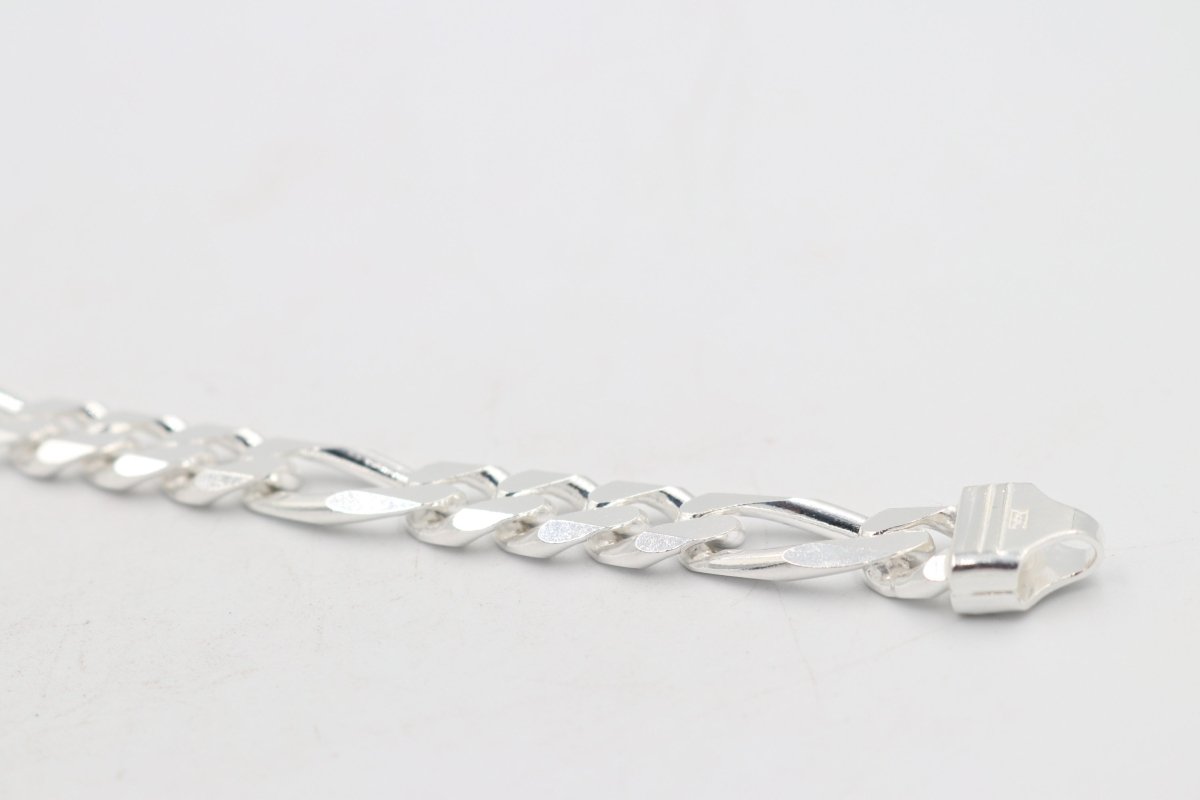 Sterling Silver 3:1 Figaro Bracelet IRB07