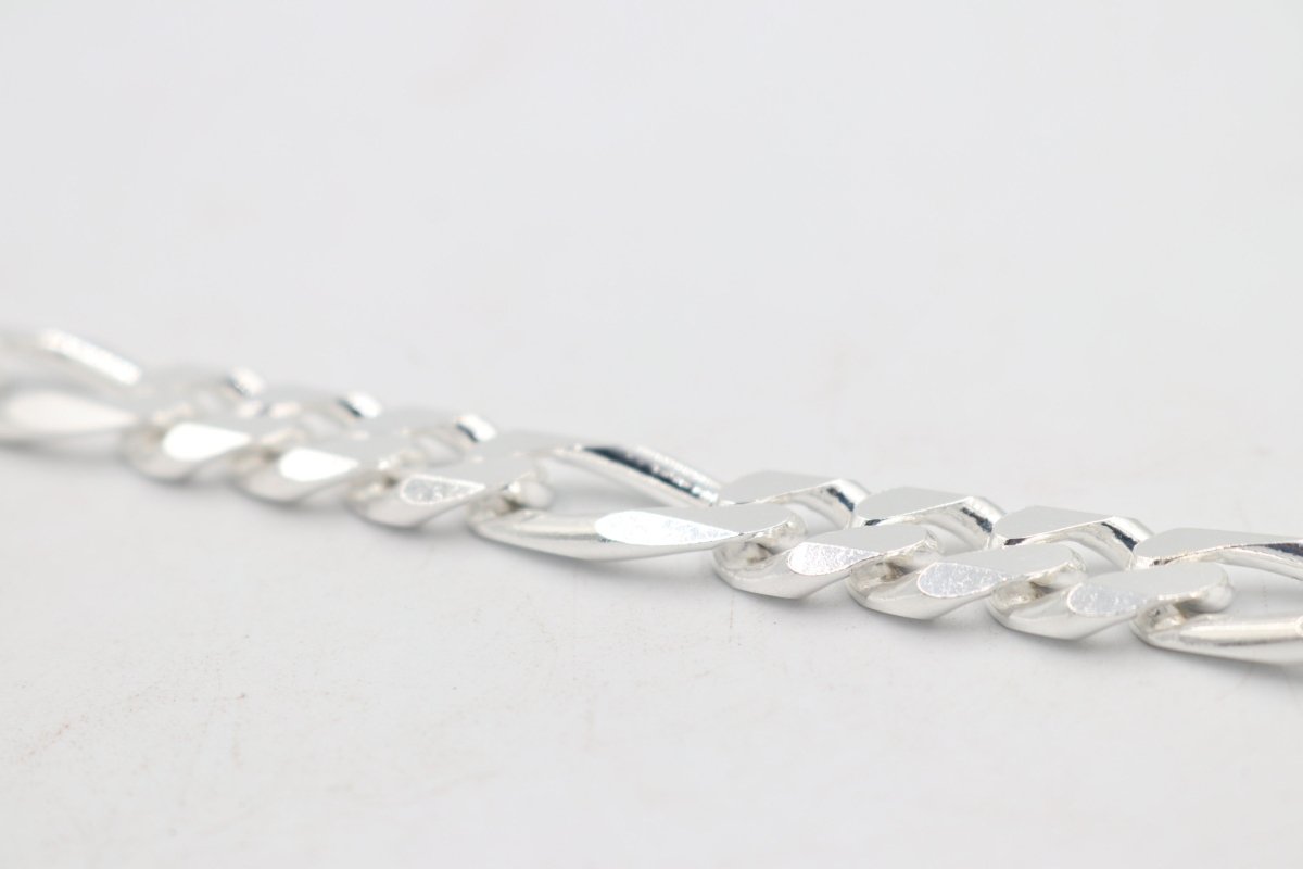 Sterling Silver 3:1 Figaro Bracelet IRB07