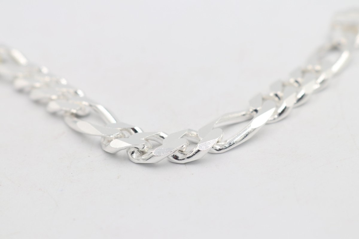 Sterling Silver 3:1 Figaro Bracelet IRB07