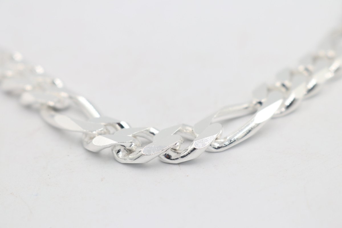 Sterling Silver 3:1 Figaro Bracelet IRB07