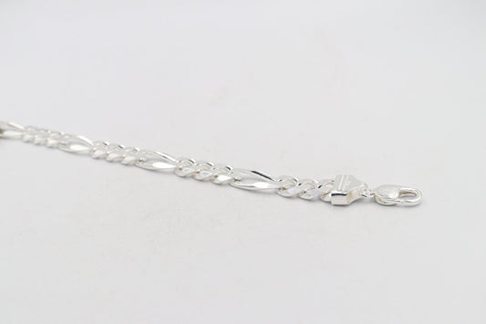 Sterling Silver 3:1 Figaro Bracelet IRA06