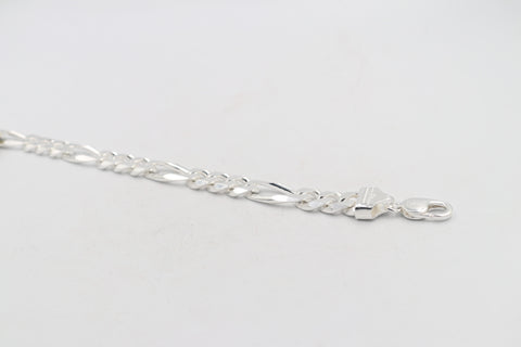 Sterling Silver 3:1 Figaro Bracelet IRA06