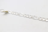 Sterling Silver 3:1 Figaro Bracelet IRA06