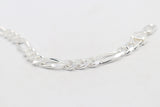 Sterling Silver 3:1 Figaro Bracelet IRA06