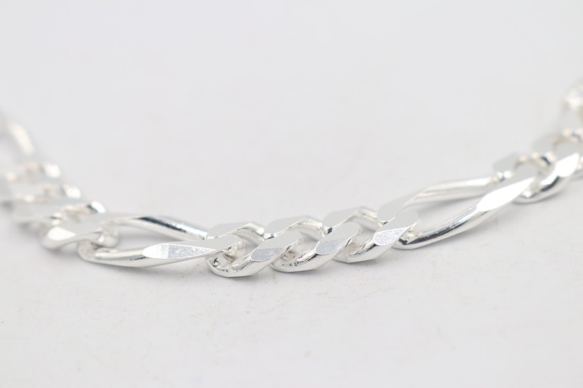 Sterling Silver 3:1 Figaro Bracelet IRA06