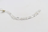 Sterling Silver 3:1 Figaro Bracelet IRA06