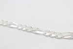 Sterling Silver 3:1 Figaro Bracelet IRA08
