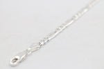 Sterling Silver 3:1 Figaro Bracelet IRA12