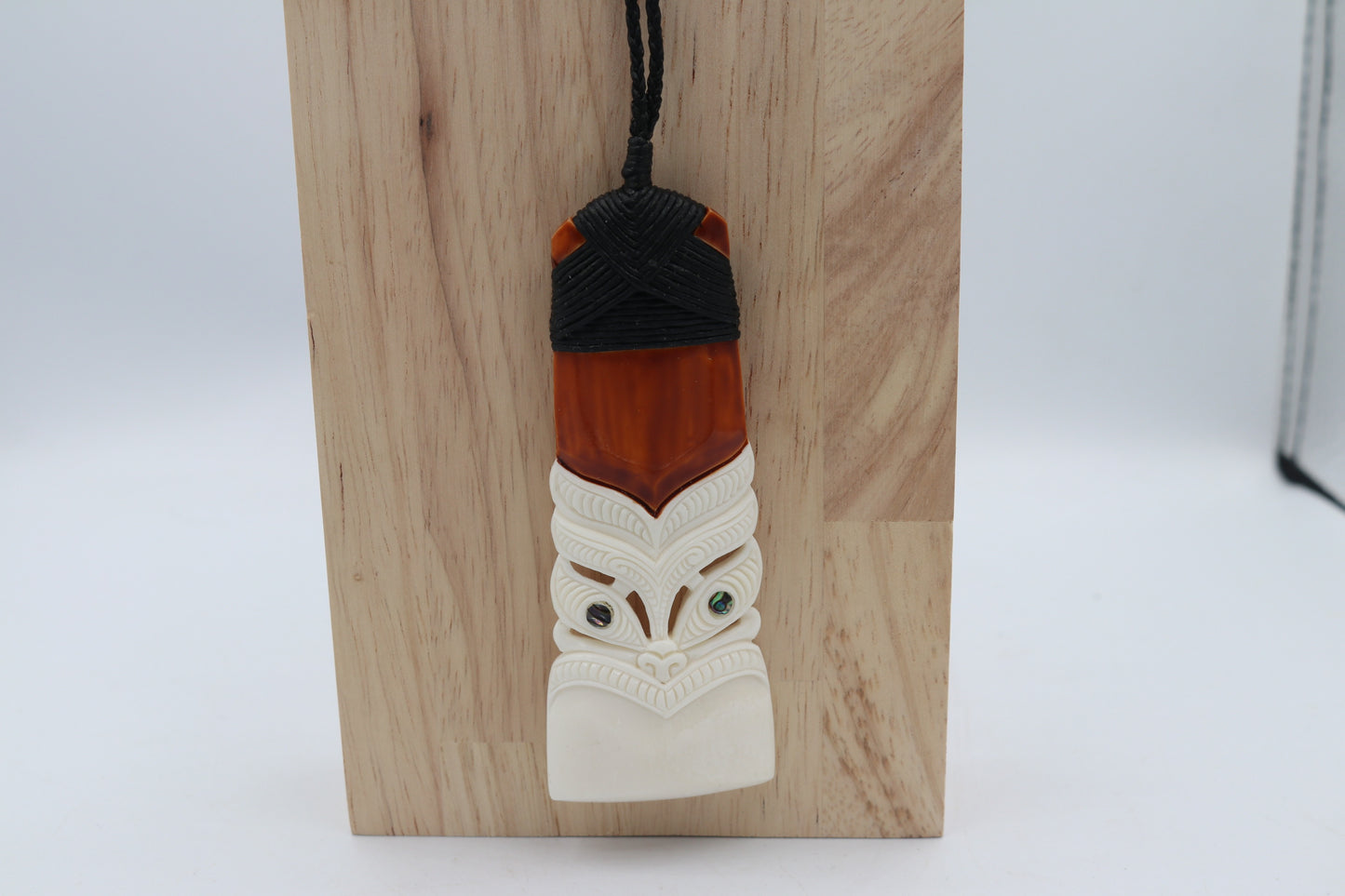 Bone Toki Pendant with Tiki face BT010
