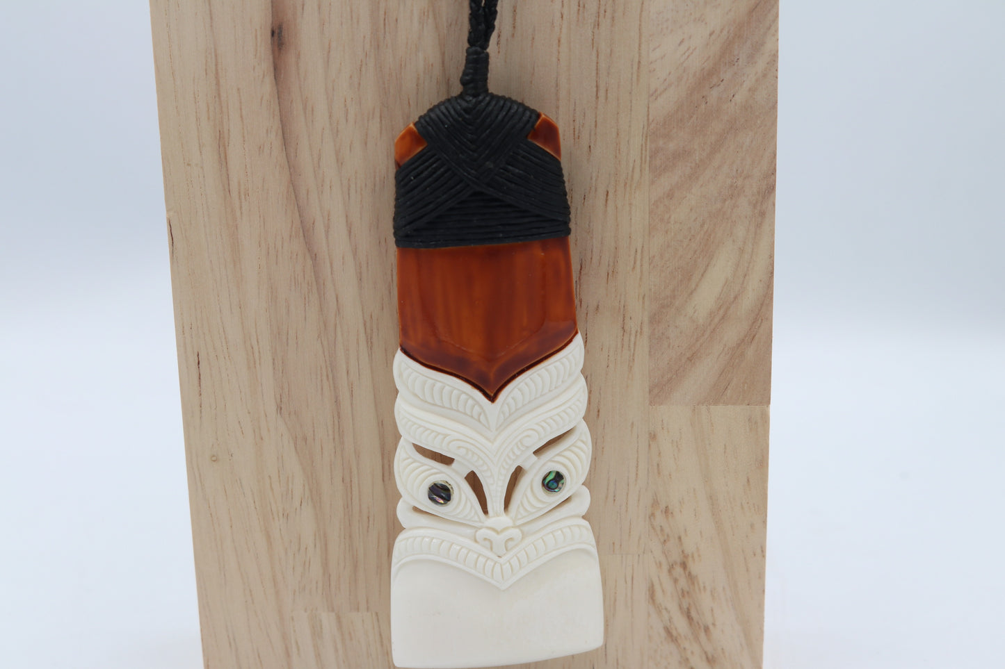Bone Toki Pendant with Tiki face BT010