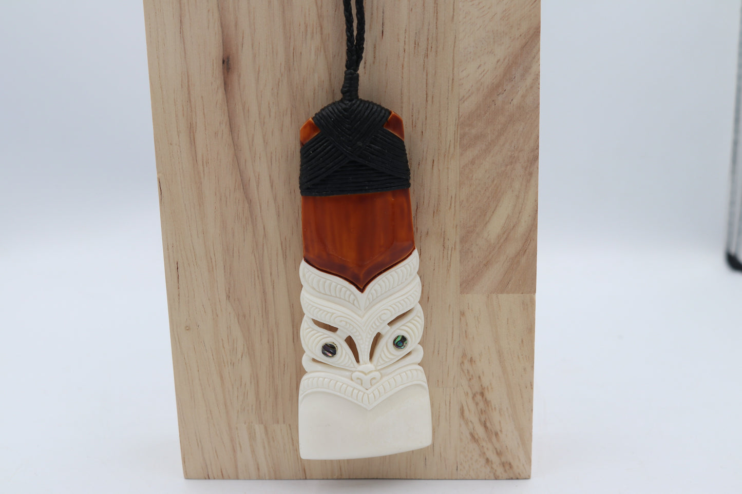 Bone Toki Pendant with Tiki face BT010