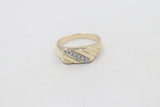 9ct Gold Mens CZ ring