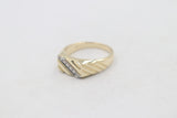 9ct Gold Mens CZ ring