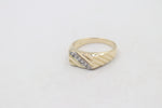 9ct Gold Mens CZ ring