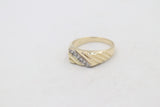 9ct Gold Mens CZ ring