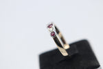 9ct Gold Genuine Ruby & Diamond 5 stone ring