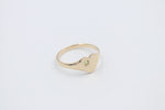 9ct Gold Girls Signet Ring with Peridot