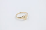 9ct Gold Girls Signet Ring with Peridot