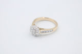 9ct Solid Gold Diamond Cluster 1 carat TDW SYR1826