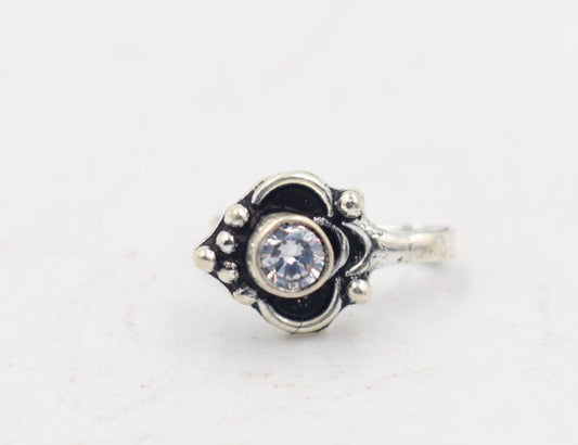 Stg Silver Fancy Nose Clipin NS15CZ