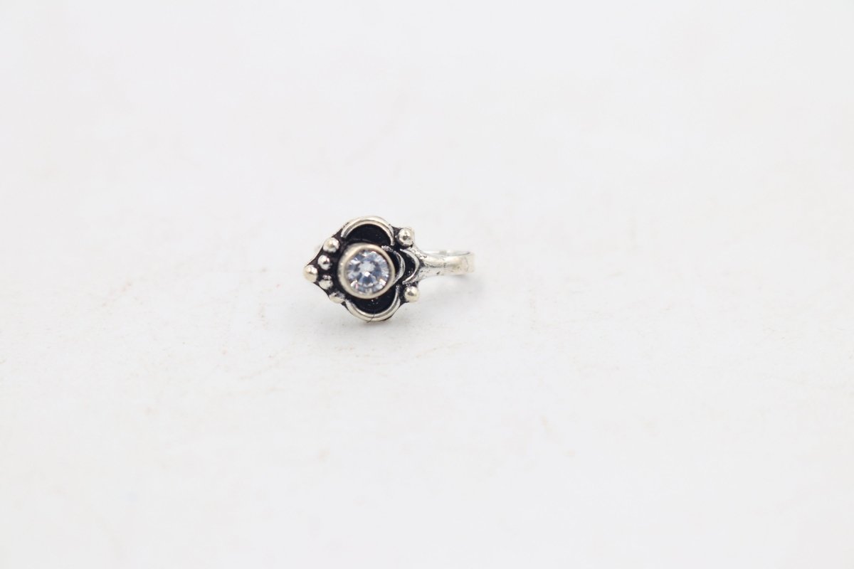 Stg Silver Fancy Nose Clipin NS15CZ
