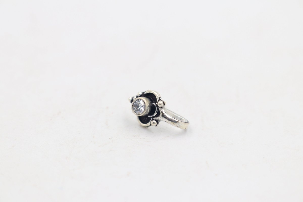 Stg Silver Fancy Nose Clipin NS15CZ
