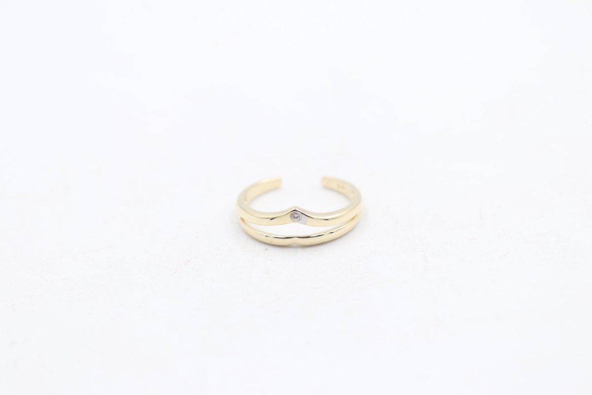 9ct Gold Ladies Gold Toe Ring CYT240