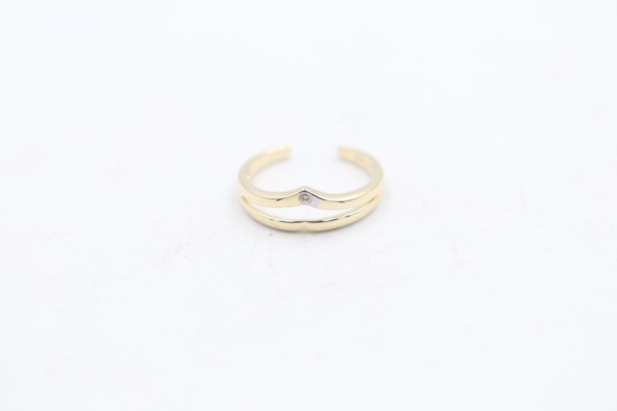 9ct Gold Ladies Gold Toe Ring CYT240