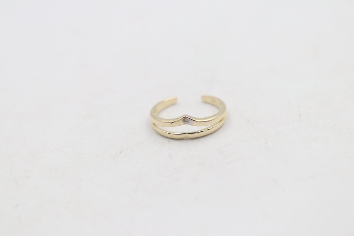 9ct Gold Ladies Gold Toe Ring CYT240