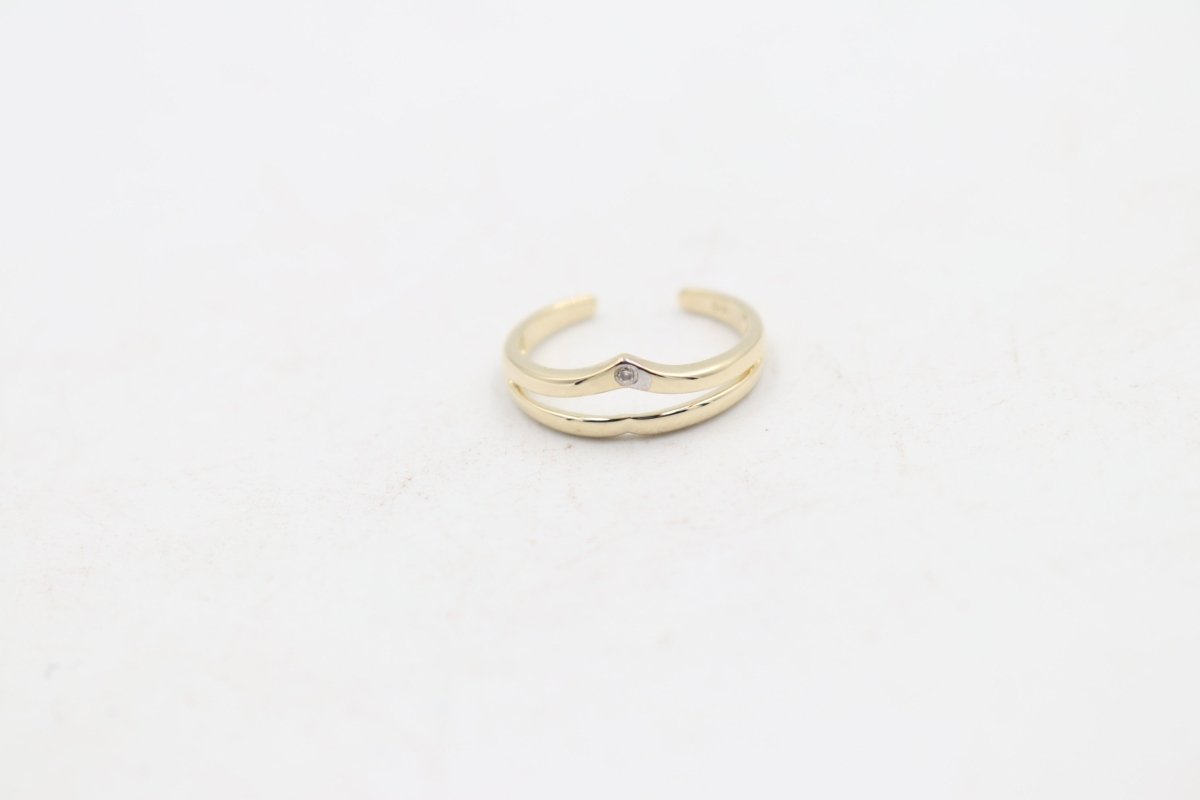 9ct Gold Ladies Gold Toe Ring CYT240
