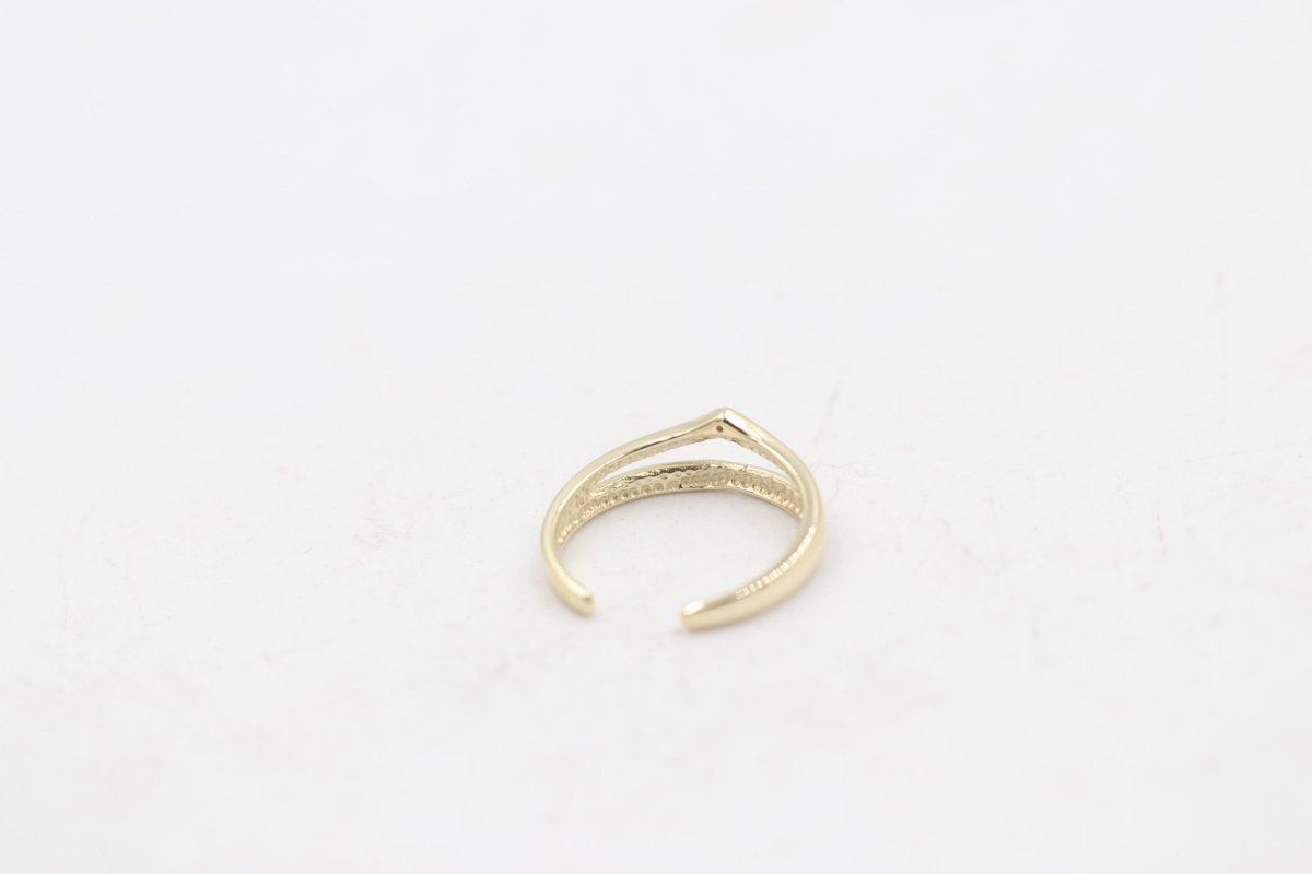 9ct Gold Ladies Gold Toe Ring CYT240