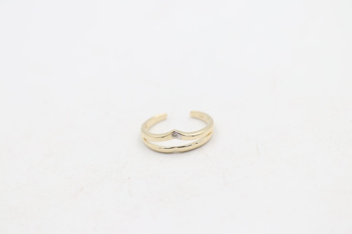 9ct Gold Ladies Gold Toe Ring CYT240