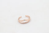 9ct Gold Ladies Gold Toe Ring CYT240