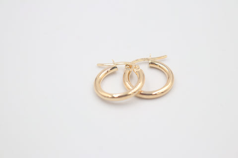 9ct Gold Plain Hoop Earrings