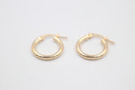 9ct Gold Plain Hoop Earrings