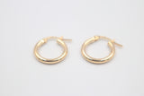 9ct Gold Plain Hoop Earrings