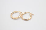 9ct Gold Plain Hoop Earrings
