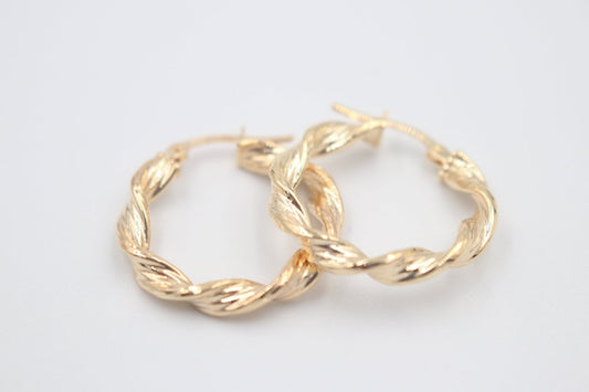 9ct Gold Fancy Twist Earrings