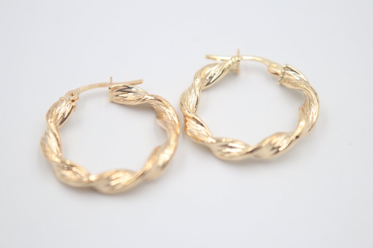 9ct Gold Fancy Twist Earrings