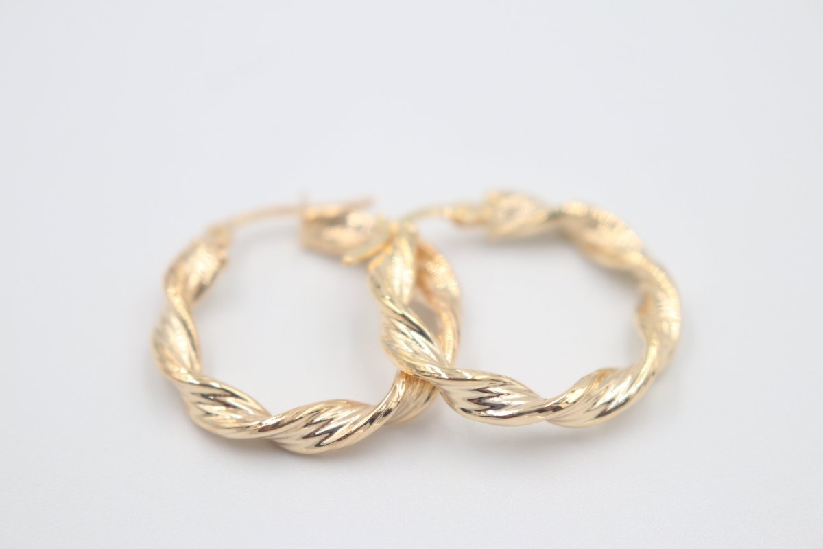 9ct Gold Fancy Twist Earrings