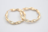 9ct Gold Twist Hoop Earrings